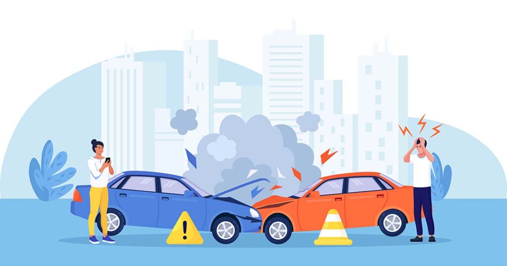 car accident illustration